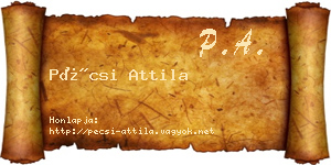 Pécsi Attila névjegykártya